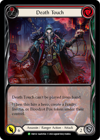 Death Touch (Red) [FAB132] (Promo) Rainbow Foil