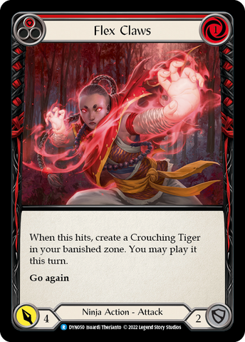 Flex Claws (Red) [DYN050] (Dynasty)  Rainbow Foil