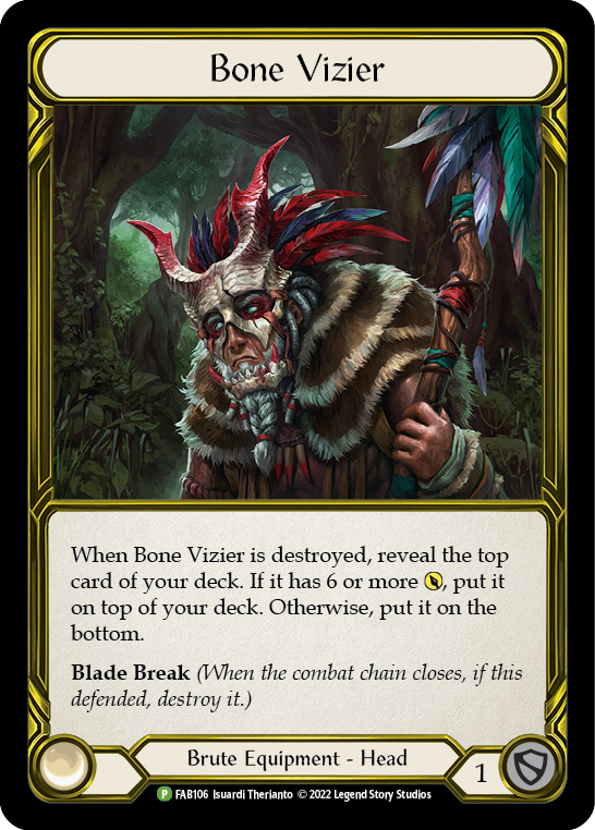 Bone Vizier (Golden) [FAB106] (Promo) Cold Foil