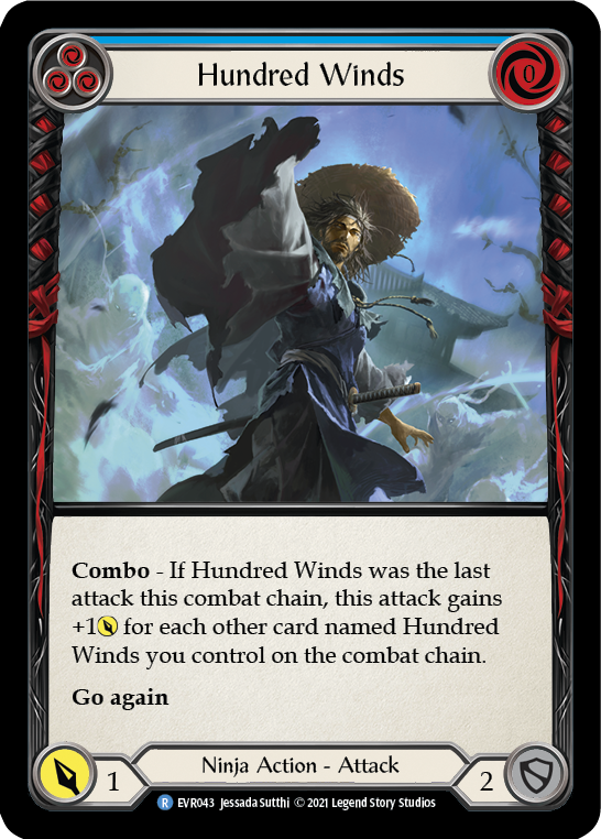 Hundred Winds (Blue) [EVR043] (Everfest) Rainbow Foil