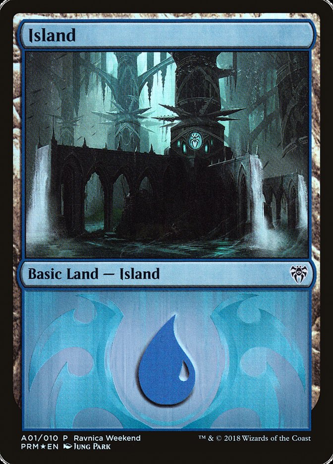 Island (#A01) [Guilds of Ravnica Ravnica Weekend]