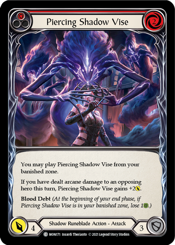 Piercing Shadow Vise (Red) [MON171-RF] (Monarch) 1st Edition Rainbow Foil