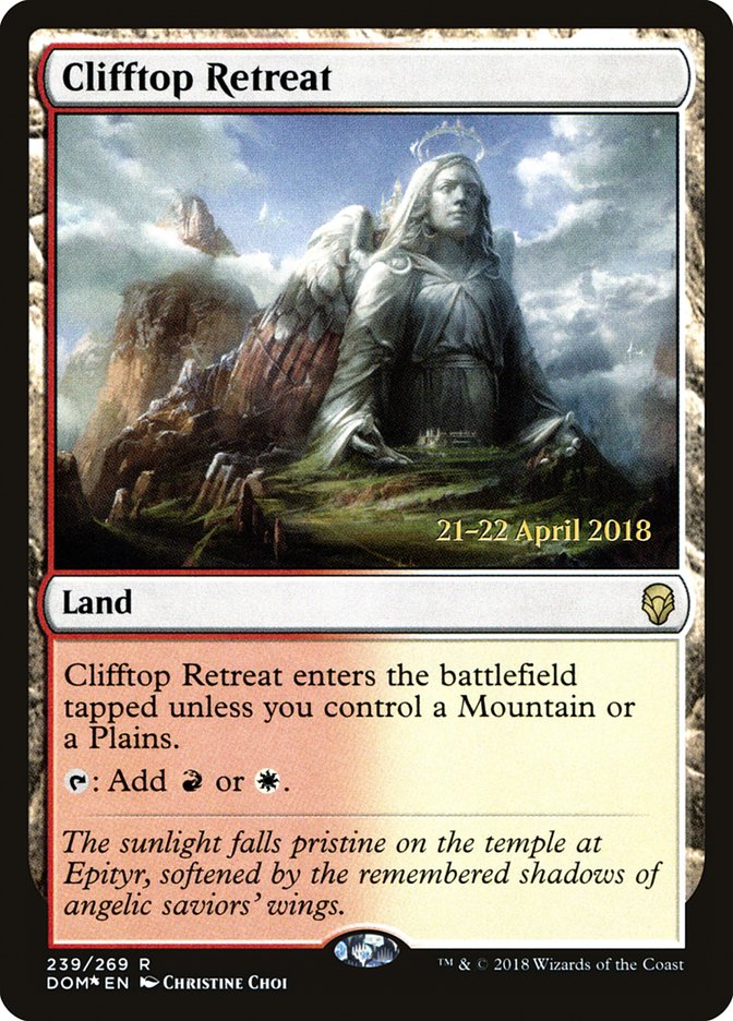 Clifftop Retreat  (Prerelease) [Dominaria Prerelease Promos]