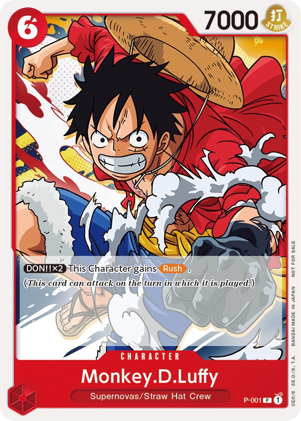 Monkey.D.Luffy (Super Pre-Release) (P-001) [Participant] [One Piece Promotion Cards]