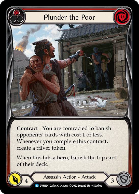 Plunder the Poor (Red) [DYN124] (Dynasty) Rainbow Foil