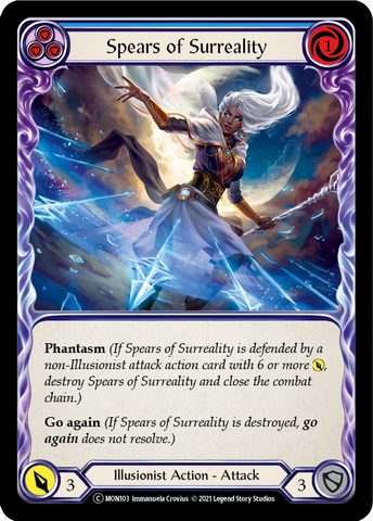 Spears of Surreality (Blue) [U-MON103-RF] (Monarch Unlimited)  Unlimited Rainbow Foil