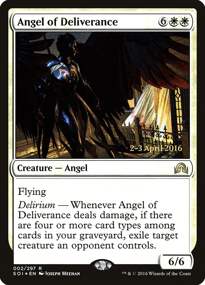 Angel of Deliverance (Prerelease) [Shadows over Innistrad Prerelease Promos]