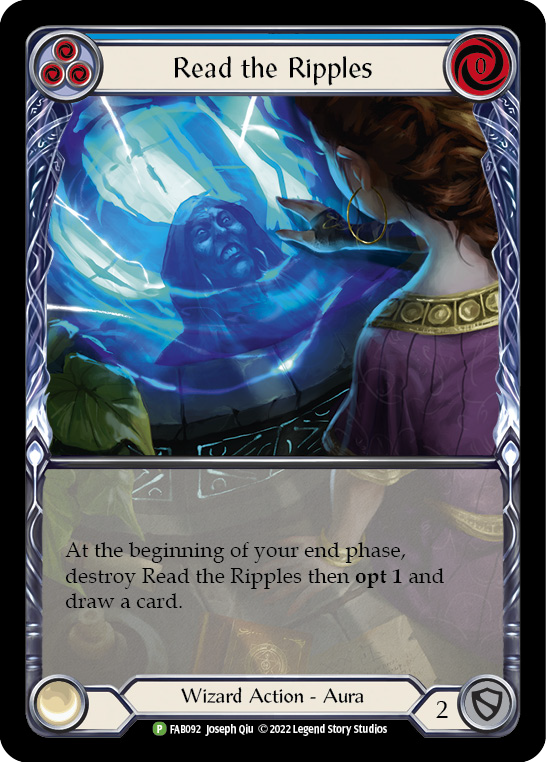 Read the Ripples (Blue) [FAB092] (Promo) Rainbow Foil