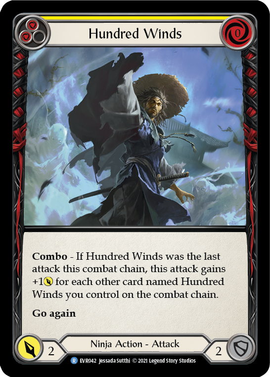 Hundred Winds (Yellow) [EVR042] (Everfest) Rainbow Foil