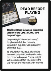 Corpse Knight Reminder Card (Knights' Charge Brawl Deck) [Unique and Miscellaneous Promos]