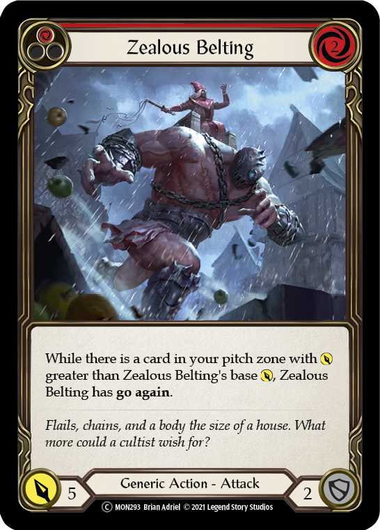 Zealous Belting (Red) [U-MON293-RF] (Monarch Unlimited) Unlimited Rainbow Foil