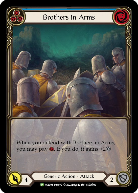 Brothers in Arms (Blue) [FAB093] (Promo) Rainbow Foil
