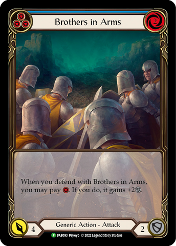 Brothers in Arms (Blue) [FAB093] (Promo) Rainbow Foil