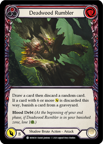 Deadwood Rumbler (Red) [MON138-RF] (Monarch) 1st Edition Rainbow Foil