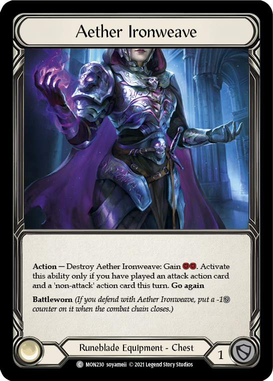 Aether Ironweave [MON230-CF] (Monarch) 1st Edition Cold Foil