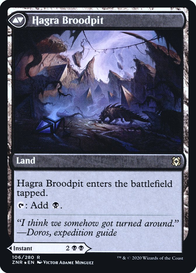 Hagra Mauling // Hagra Broodpit  [Zendikar Rising Prerelease Promos]