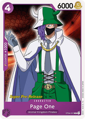 Page One (ST04-012) [Super Pre-Release Starter Deck: Animal Kingdom Pirates]