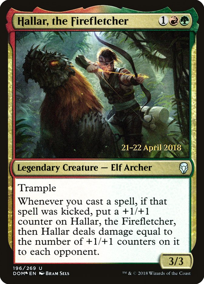 Hallar, the Firefletcher  (Prerelease) [Dominaria Prerelease Promos]