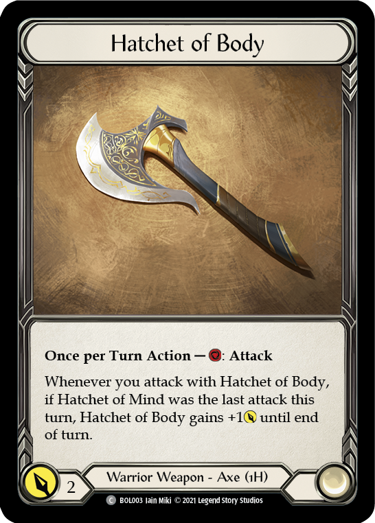 Hatchet of Body [BOL003] (Monarch Boltyn Blitz Deck)