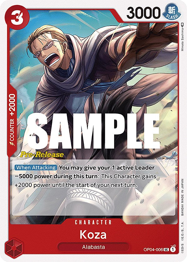 Koza (OP04-006) [Kingdoms of Intrigue Pre-Release Cards]