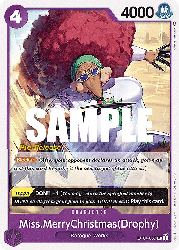 Miss.MerryChristmas(Drophy) (OP04-067) [Kingdoms of Intrigue Pre-Release Cards]