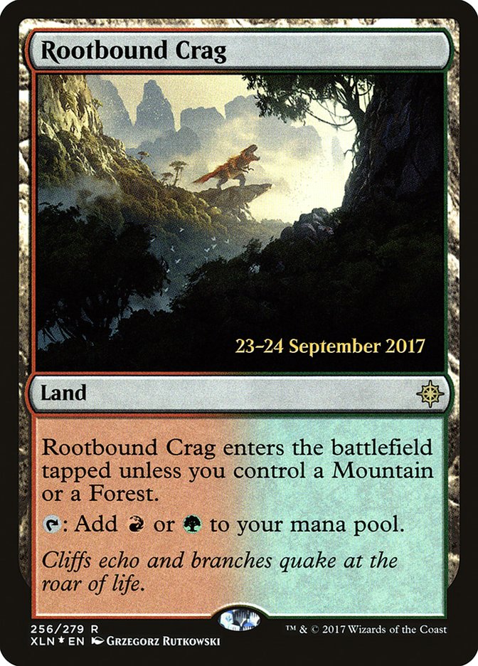 Rootbound Crag  (Prerelease) [Ixalan Prerelease Promos]