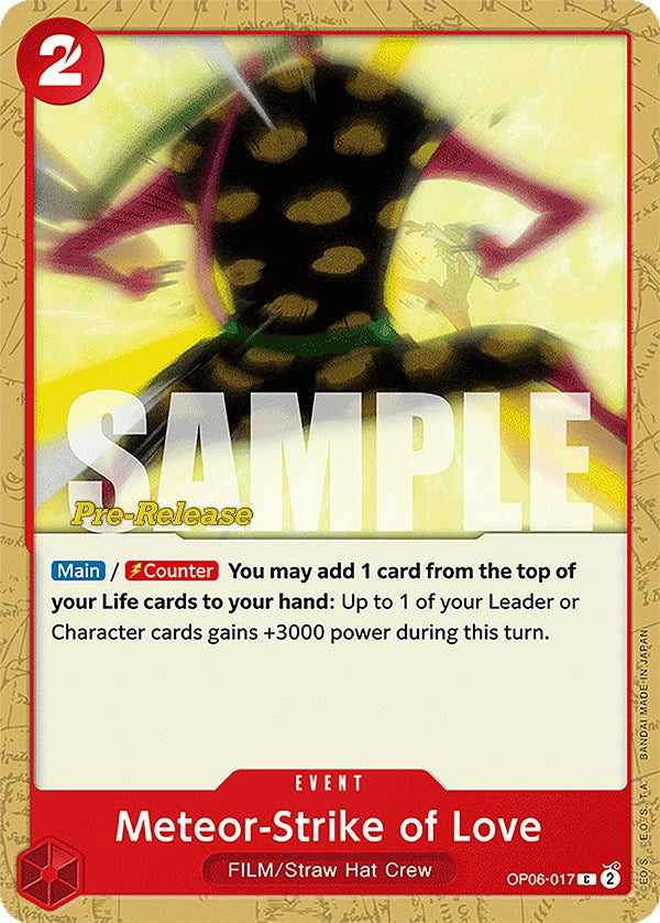 Meteor-Strike of Love (OP06-017) [Wings of the Captain Pre-Release Cards]