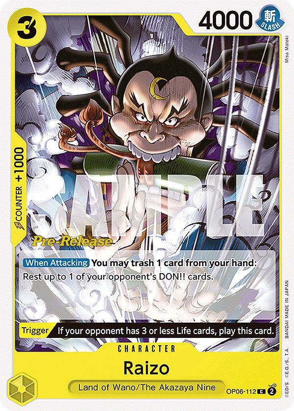 Raizo (OP06-112) [Wings of the Captain Pre-Release Cards]