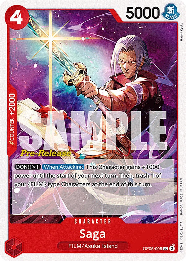 Saga (OP06-006) [Wings of the Captain Pre-Release Cards]