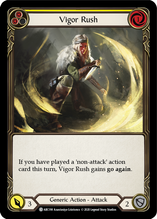 Vigor Rush (Yellow) [U-ARC198] (Arcane Rising Unlimited)  Unlimited Rainbow Foil