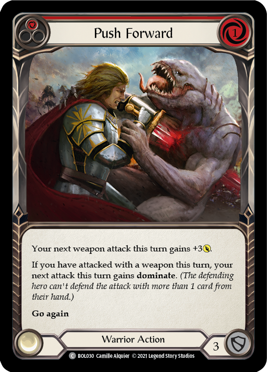 Push Forward (Red) [BOL030] (Monarch Boltyn Blitz Deck)